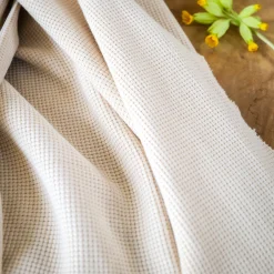 maille jersey nid d'abeille beige