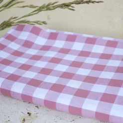 tissu vichy vieux rose