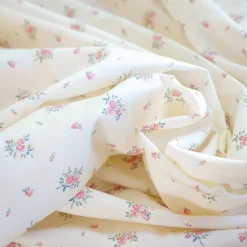 satin de coton bio fleurs