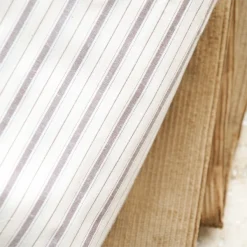 Alternative view of Popeline rayures marron