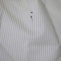 Alternative view of coupon coton rayures vertes - 140 cm